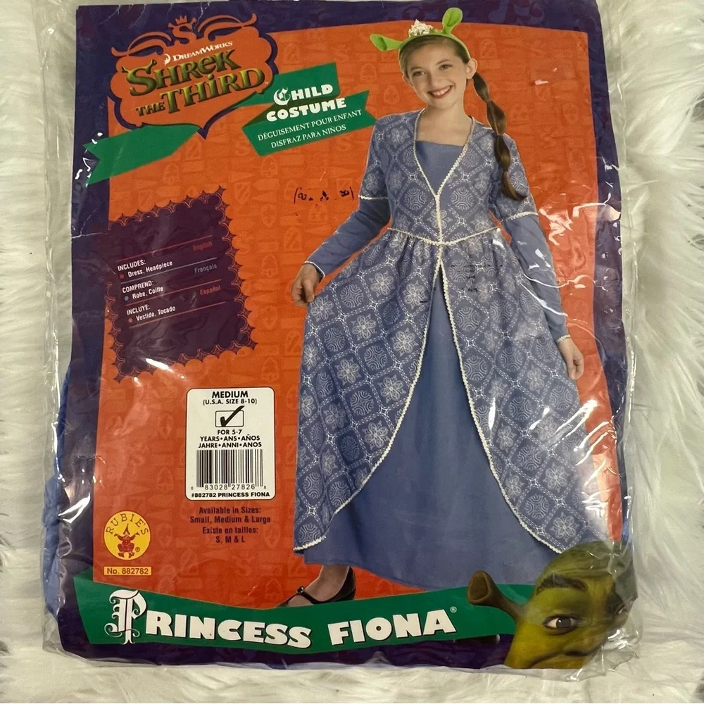 Dreamworks Shrek Princess Fiona Costume dress - Blue and Green NEW M 8-10